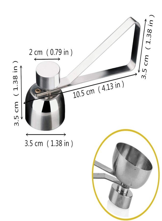 IShang Egg Cracker Topper Cutter, Stainless Steel Egg Opener Egg Shell Remover Poached Egg Separator Egg Whacker Egg Hammer Touch for Raw/Soft/Hard Boiled Egg (Cutter Diameter 1.38 in) - Image 2